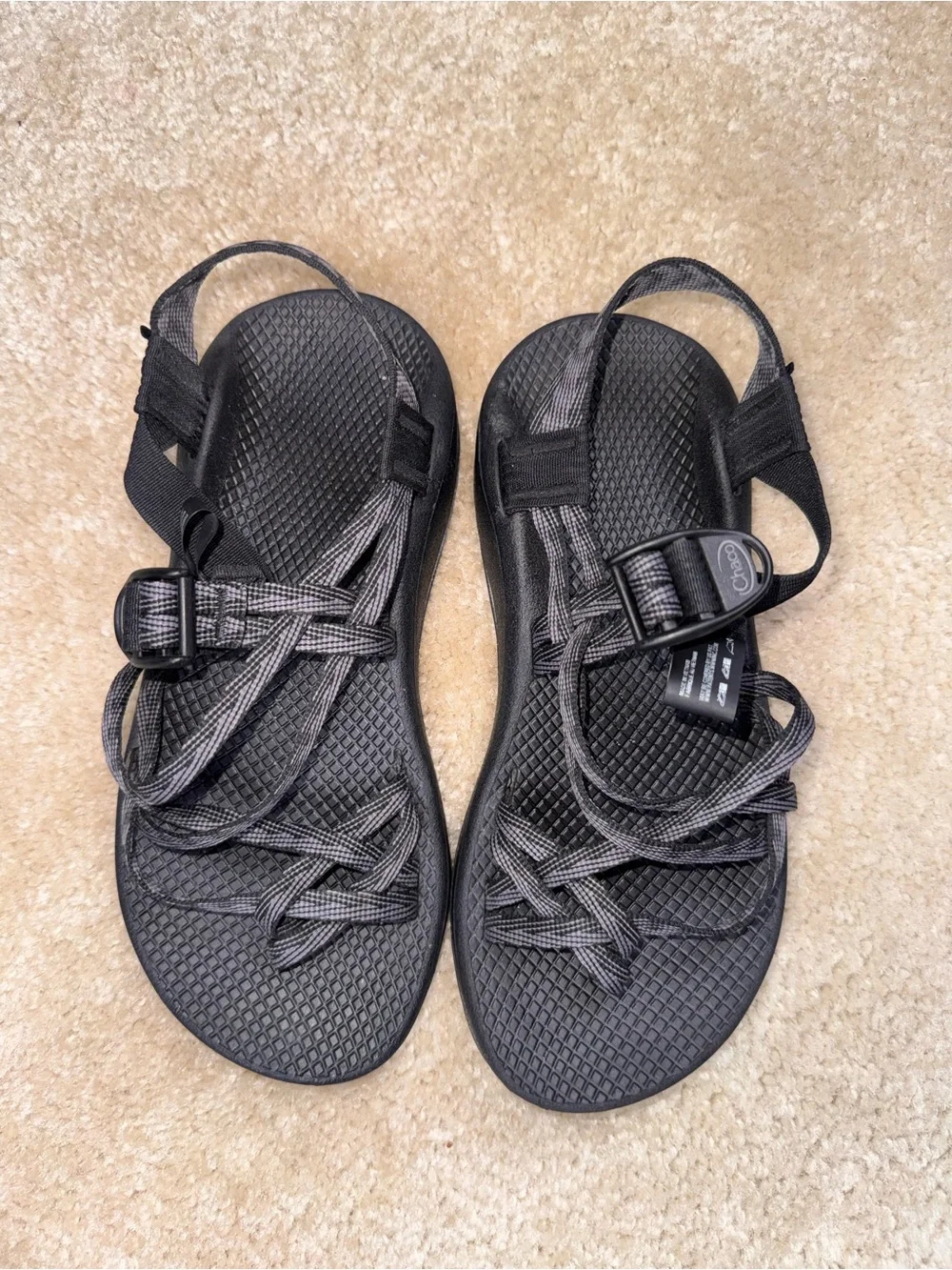 Chaco Women's Black/Gray Strappy Sandals
